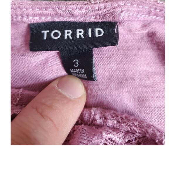 Torrid Lavender Boat Neck Blouse, 3X - Picture 5 of 6